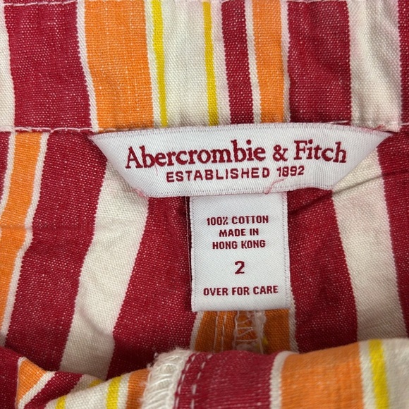 Vintage Abercrombie & Fitch Low Ride Red and Yellow Striped Mini Shorts - 2 - Picture 3 of 8